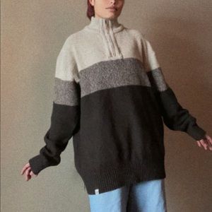 Silver silk 3x large brown sweater